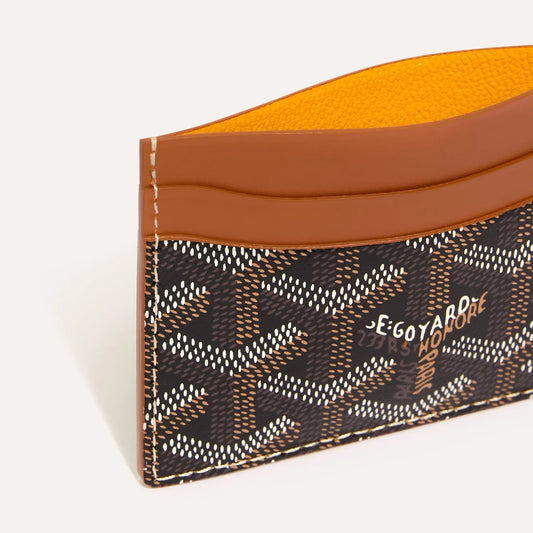 Goyard Card Wallet - Black & Tan