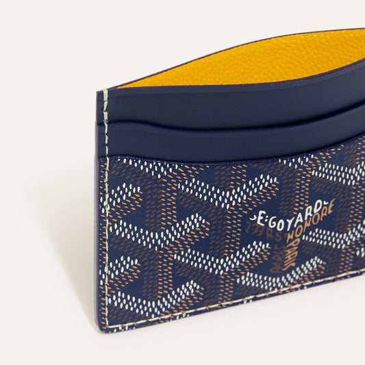 Goyard Card Wallet - Navy Blue