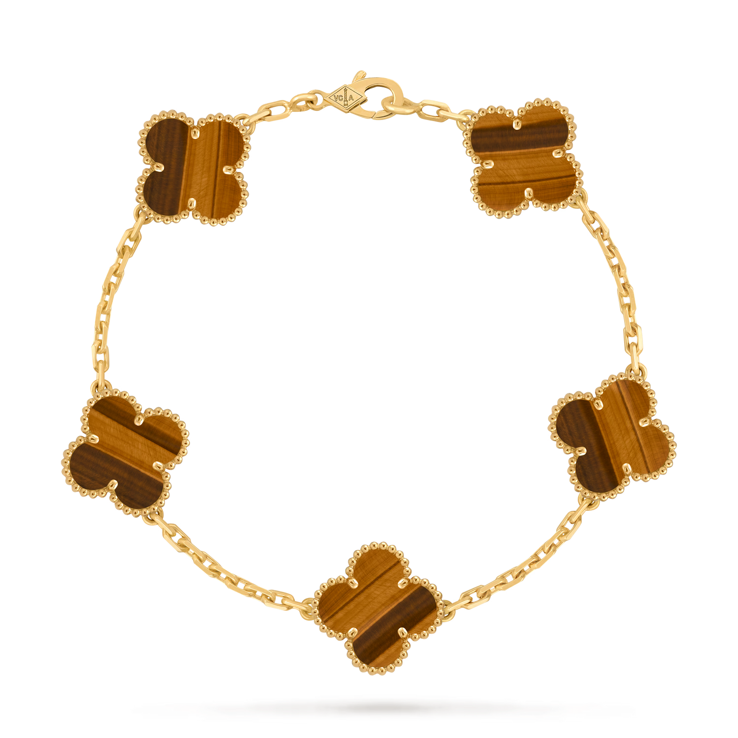 VCA, 5 Motifs Bracelet (Tiger Eye)