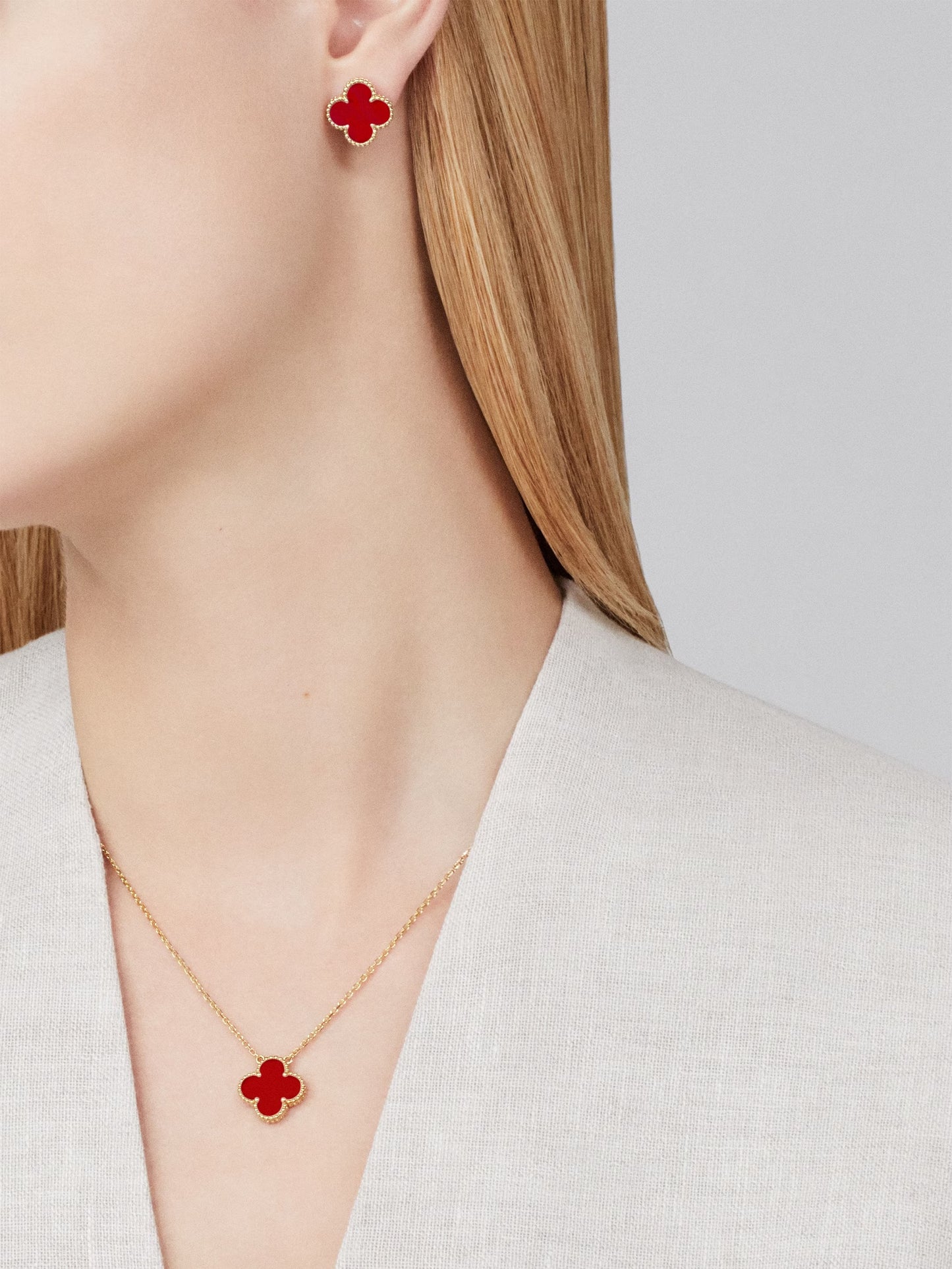 VCA, 1 Motif Necklace (Carnelian)