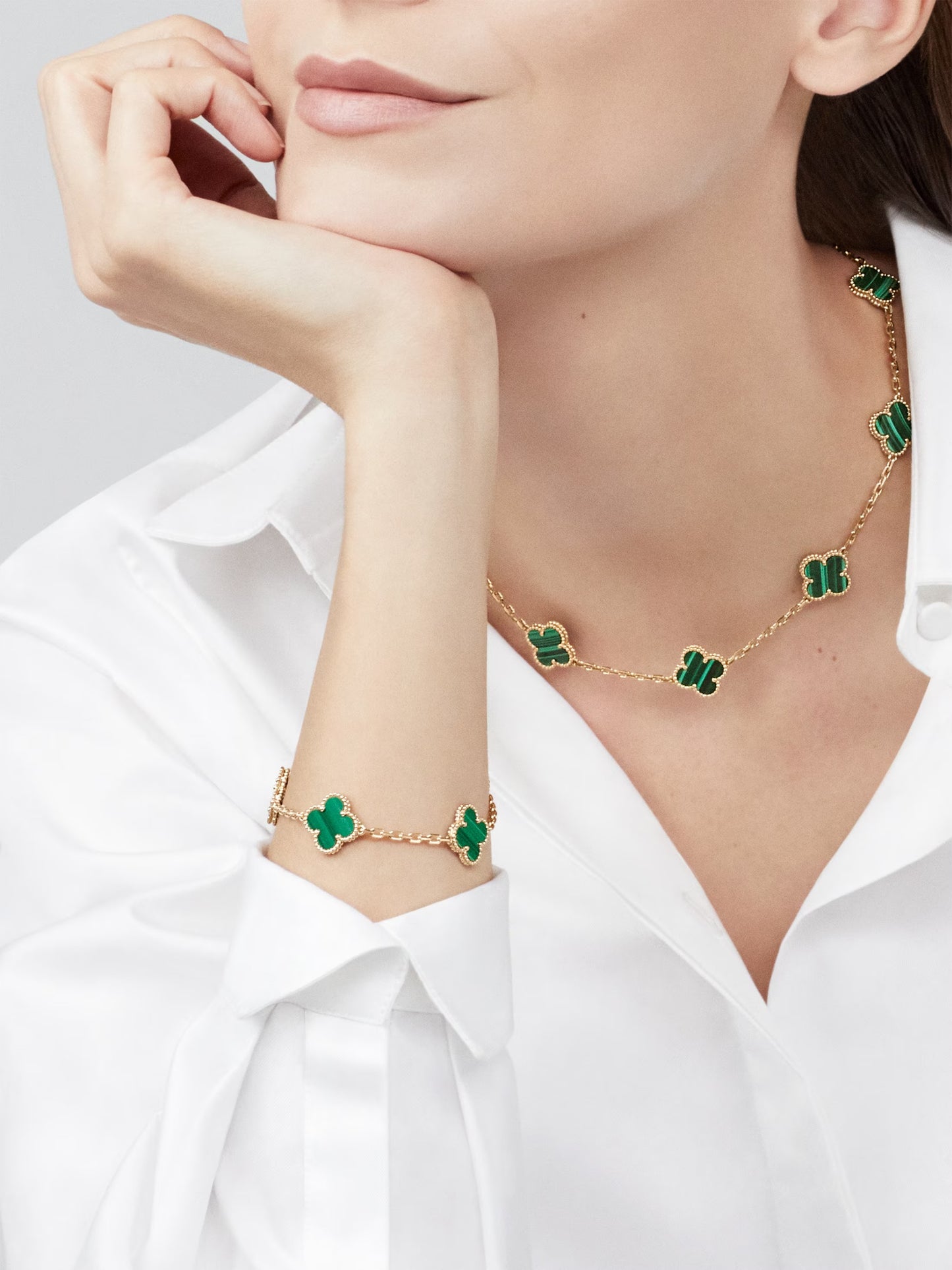 VCA, 5 Motifs Bracelet (Malachite)