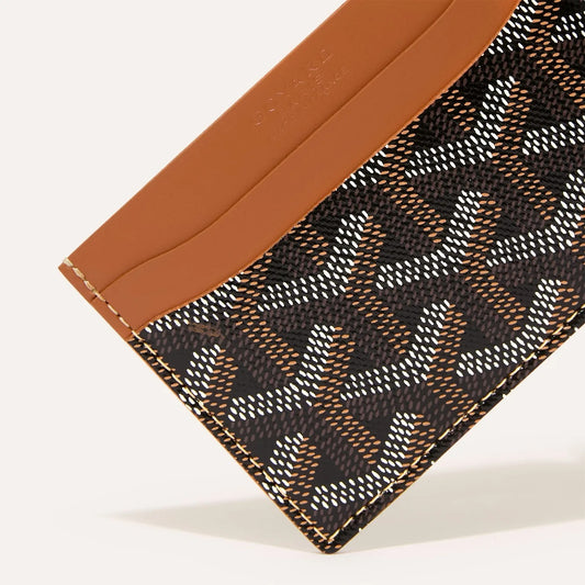 Goyard Card Wallet - Black & Tan
