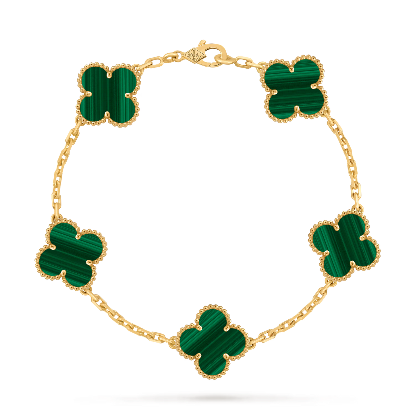 VCA, 5 Motifs Bracelet  (Malachite)