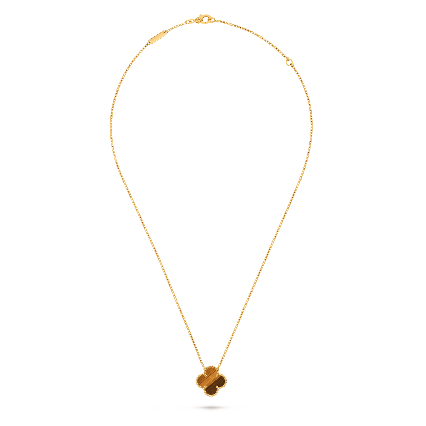 VCA, 1 Motif Necklace (Tiger Eye)
