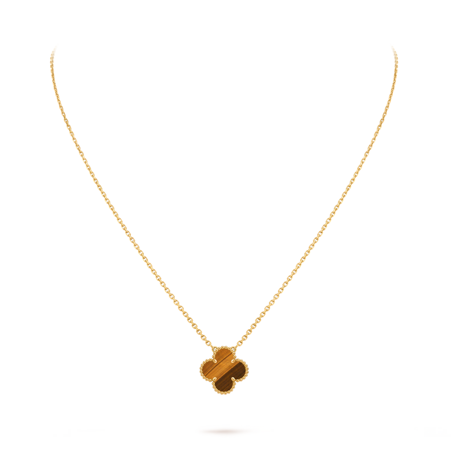 VCA, 1 Motif Necklace (Tiger Eye)